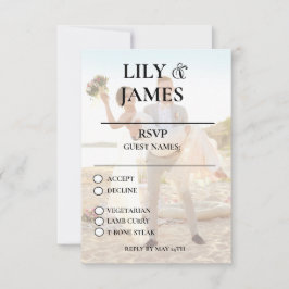 Beach Photo Bröllop OSA Card Kort
