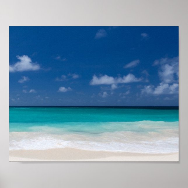Beach Photo Caribbean Tropical Paradise Poster (Framsidan)