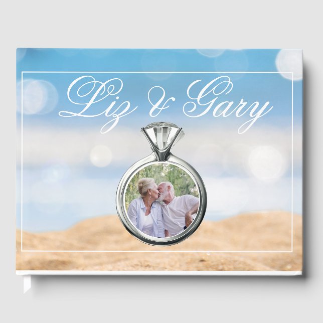 Beach Photo Destination Wedding Gästböcker (Framsida)