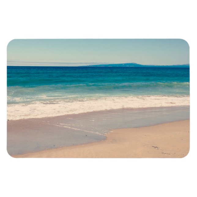 Beach Photo Ocean Blue Scenia Magnet (Horisontell)