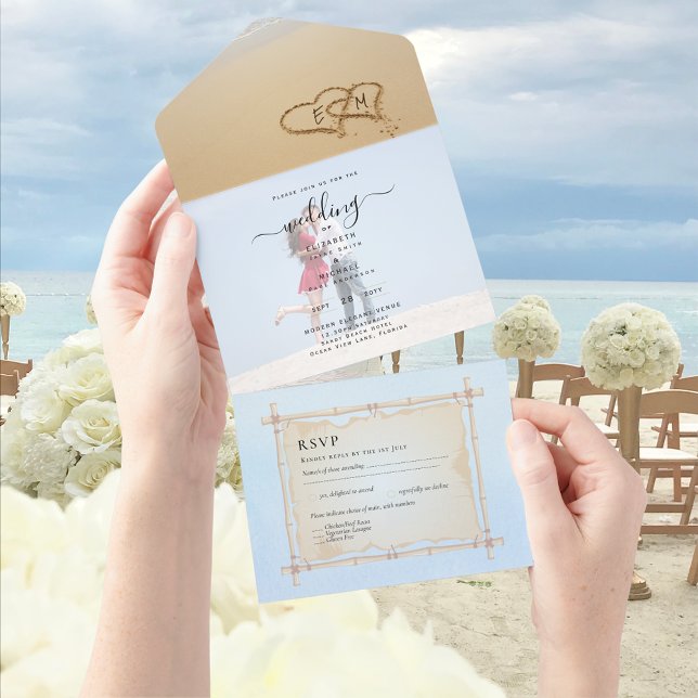 Beach Photo Wedding Investigation OSA Menu Hearts  (Skapare uppladdad)