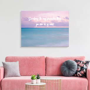 Beach Photography Decor with Travel Quote Canvastryck