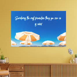 Beach Photography Decor with Travel Quote Canvastryck