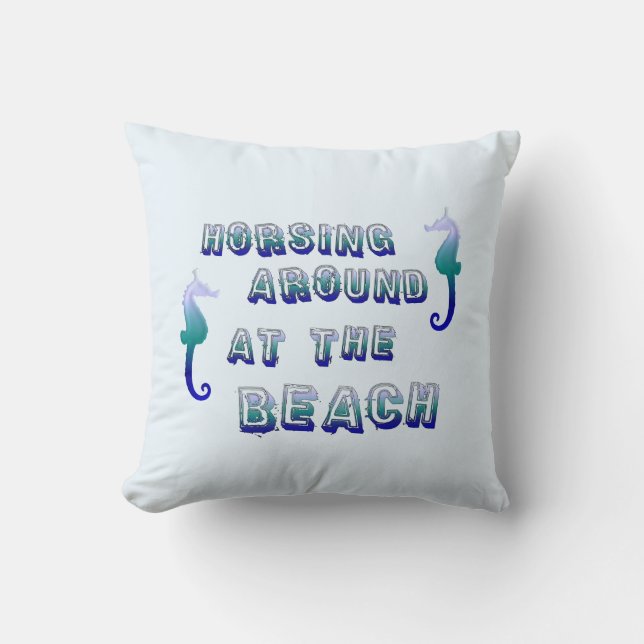 Beach Pillow för sjöhästar Kudde (Framsida)