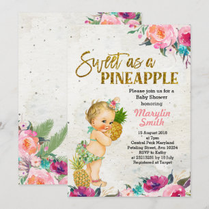 Beach Pineapple Baby Shower-inbjudan Inbjudningar