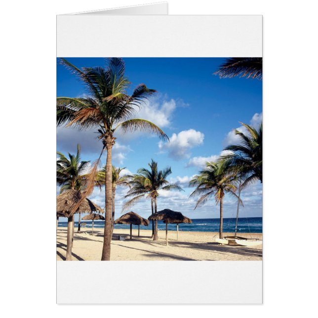 Beach Playas Cuba Hälsningskort (Framsidan)