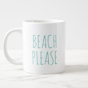 "BEACH PLEASE" - Modern bondgård Jumbo Mugg