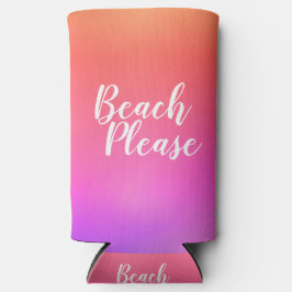 Beach Please Orange Hot Pink Ombre