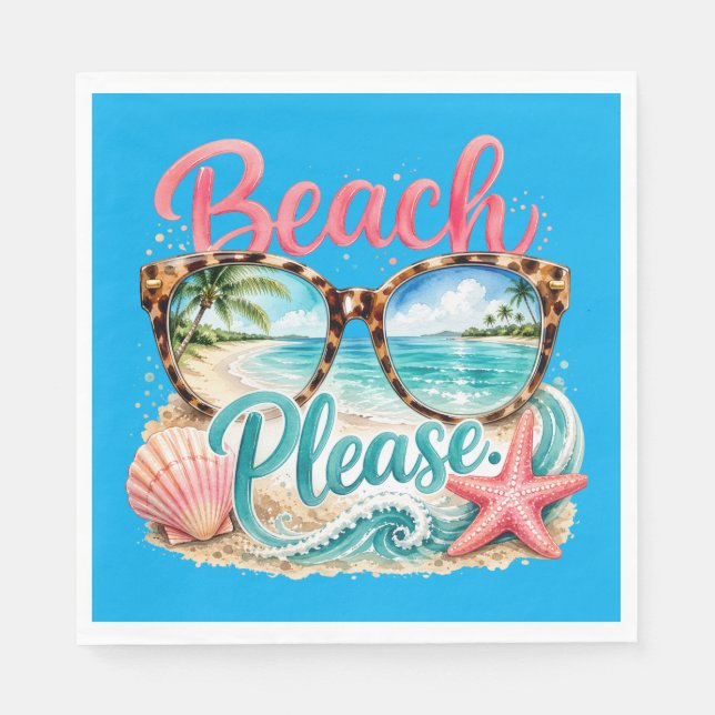 "Beach Please"-papper Pappersservett (Framsidan)