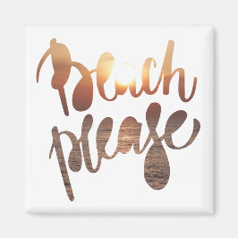 BEACH PLEASE | Roligt Typografi och offertmagnet Magnet