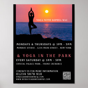 Beach Porträtt, Yoga Class Advertising Poster
