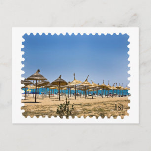 Beach Postage Frimärke Vykort
