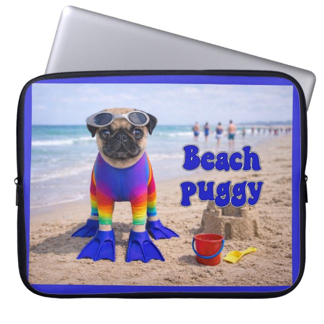 Beach Puggy Laptop Fodral (Framsidan)