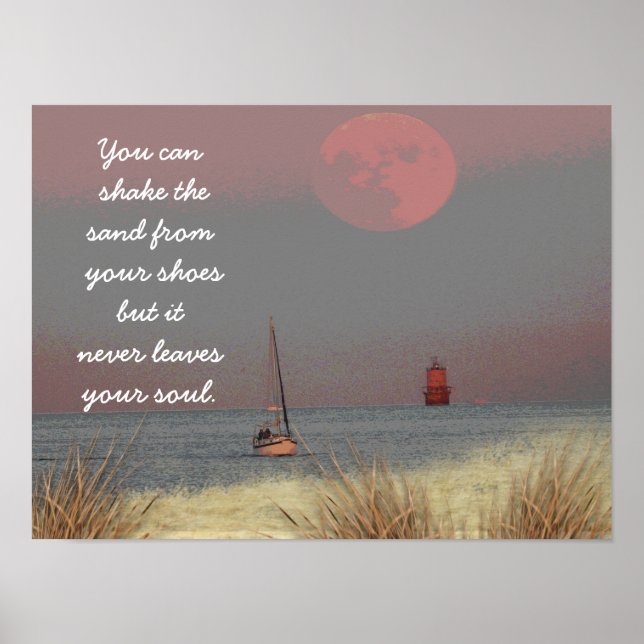 Beach Quote - Shake the Sand - poster art (Framsidan)