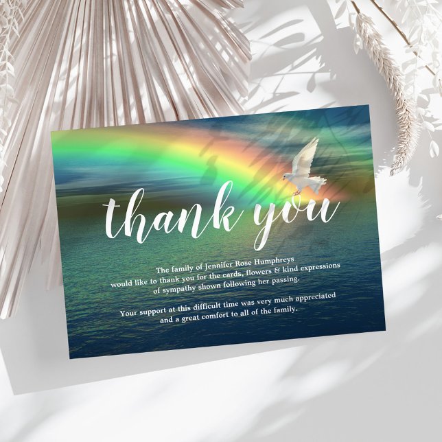 Beach Rainbow Dove Funeral Tack (Skapare uppladdad)