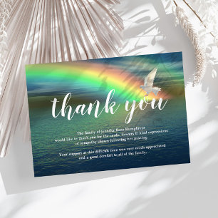 Beach Rainbow Dove Funeral Tack Kort