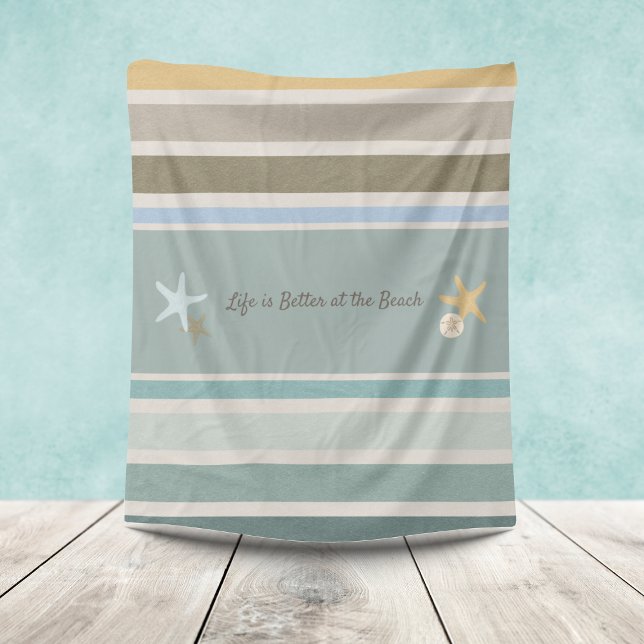 Beach Rand och Starfish Fleece Blanket (Skapare uppladdad)
