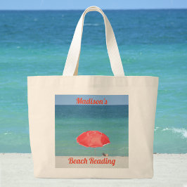 Beach Reading Sjölandskap Beach Tobe Bag Jumbo Tygkasse
