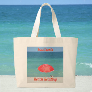 Beach Reading Sjölandskap Beach Tobe Bag Jumbo Tygkasse