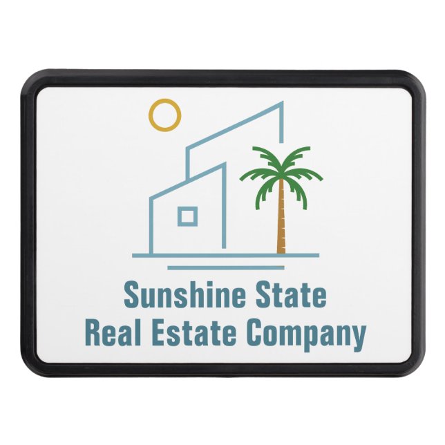 Beach Real Estate Company Custom Coastal Realtor Dragkroksskydd (Framsidan)