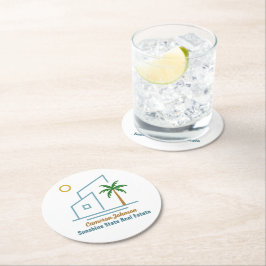 Beach Real Gods Company Cute Anpassade Underlägg Papper Rund