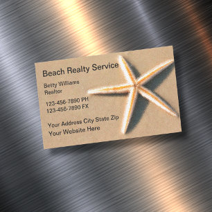 Beach Real Gods Starfish Design Magnetiska Visitkort