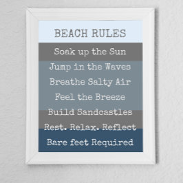 Beach Regler Modern Colorblock Poster