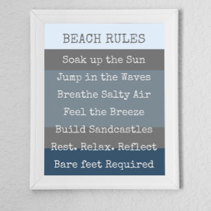 Beach Regler Modern Colorblock Poster