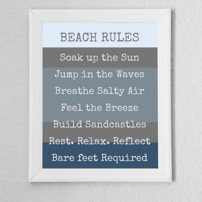 Beach Regler Modern Colorblock Poster (Skapare uppladdad)