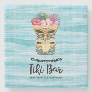  Beach Retro Tiki Pub Monogrammed Stenunderlägg
