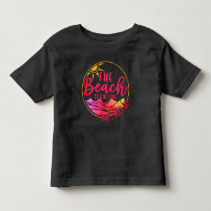 Beach ringer och jag måste gå-76767 t shirt