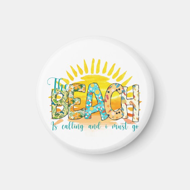 Beach ringer | Solnedgång Magnet (Framsidan)