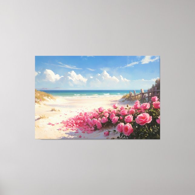 *~* Beach Ro Petals TV2 Stretched Kanvastryck (Framsida)