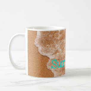 Beach-roligt, vågar, hav, utomhus äventyr kaffemugg