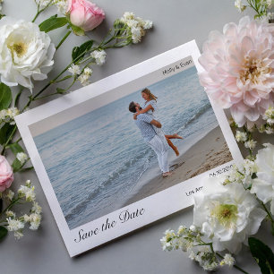 Beach Romantik Gräns Photo Bröllop spara datum Vykort