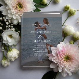 Beach Romantik Photo Bröllop Inbjudningar