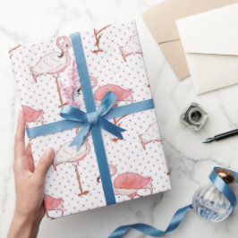 Beach Rosa Flamingo-mönsterförpackning papper Presentpapper