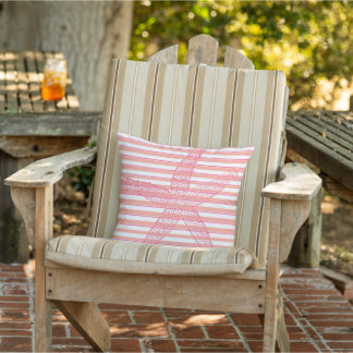 Beach Rosa Rand Starfish Porch Patio Bassäng Kudde