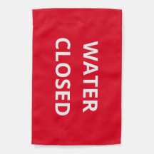 Beach Safety Flagga - High Vatten Closed Red