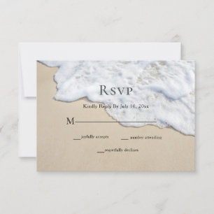 Beach Sand and and Foam Bröllop OSA Card Kort