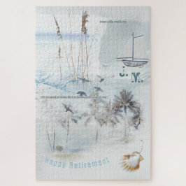 Beach Sand and Sea Collage Lycklig Pension Pussel