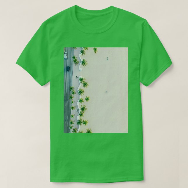 Beach Sand Blue Vatten Wave Sea T Shirt (Design framsida)