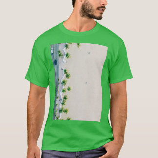 Beach Sand Blue Vatten Wave Sea T Shirt