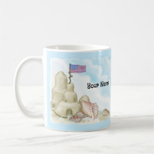 Beach Sand Castle Kaffemugg
