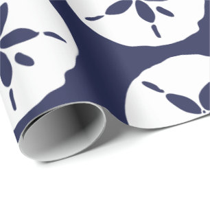 Beach Sand Dollar Navy Blue Beachcomber Presentpapper