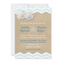 Beach Sand Dollars bröllopsinbjudan