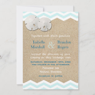 Beach Sand Dollars bröllopsinbjudan Inbjudningar