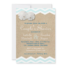 Beach Sand Dollars Couppes Shower Inbjudan