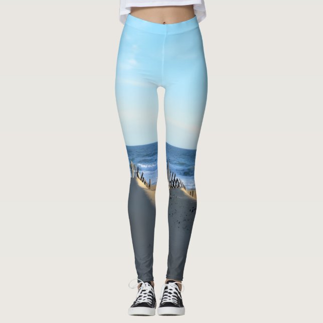 Beach Sand Dune OBX Yoga Pants Leggings (Framsida)
