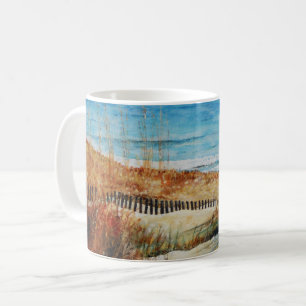 Beach Sand Dunes Ocean Painting Kaffemugg